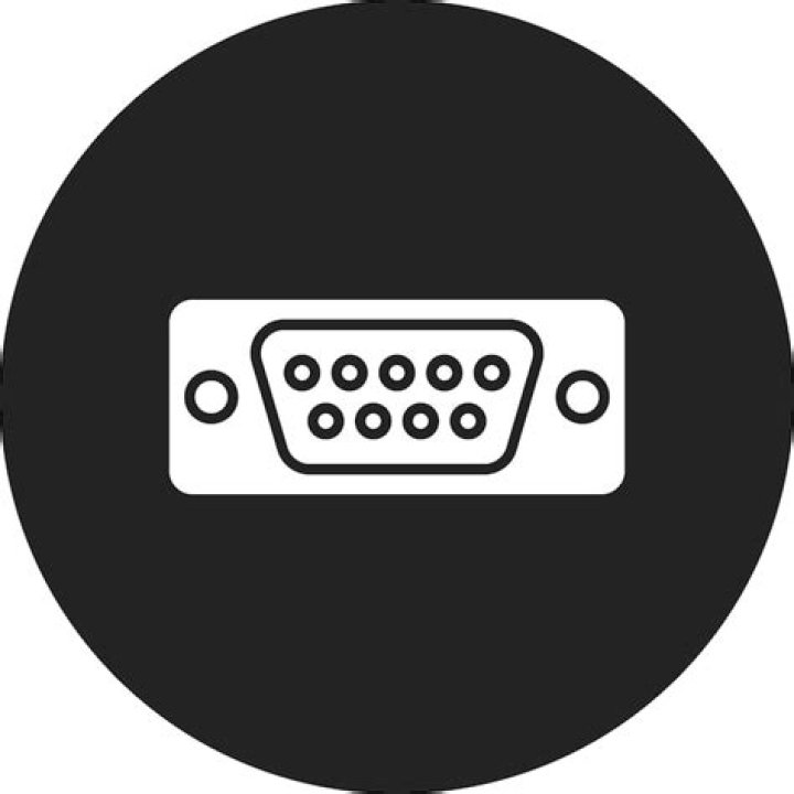 VGA plug with icon