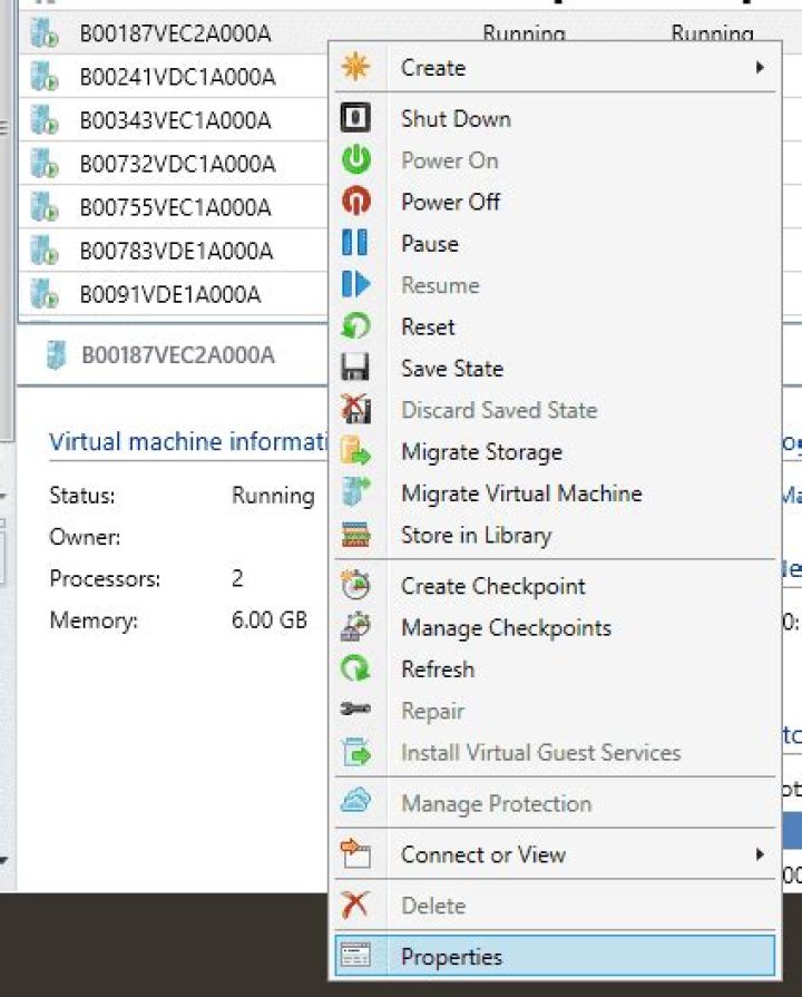 Virtual Machine Properties Virtual Machine Properties