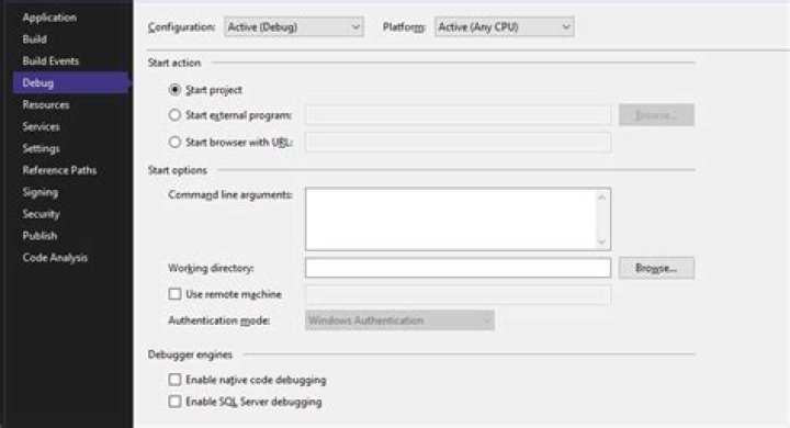 Visual Studio 2022 Options Dialog Window
