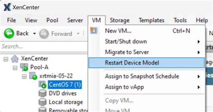 vm menu settings