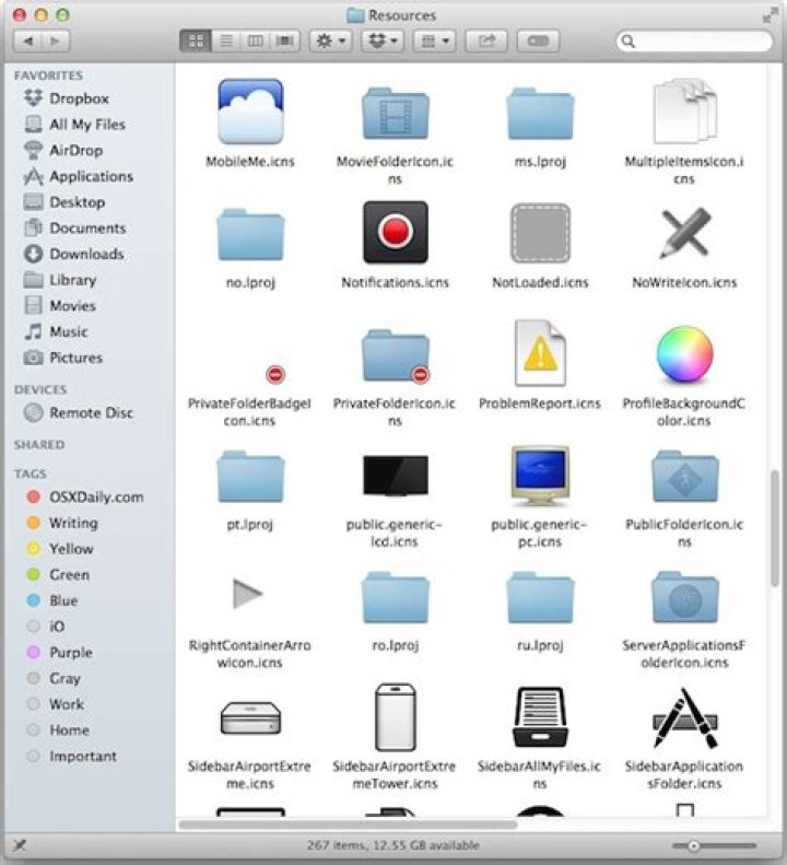Volumes directory in Mac OS X