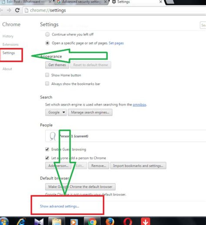 Web Content Settings