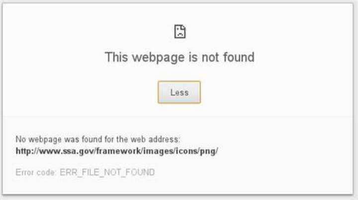 What does "File not found" mean on a web page?