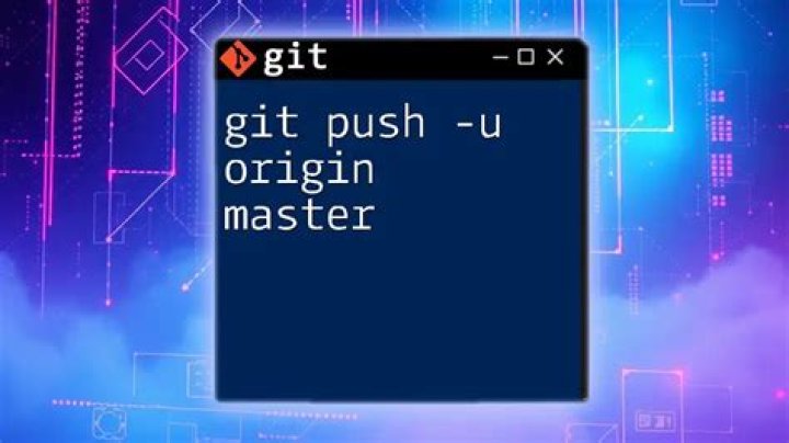 What does the -u parameter mean in git push -u origin master?