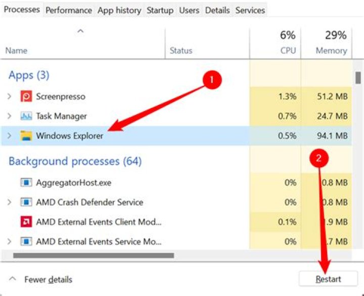 What happens if I end the explorer.exe process?