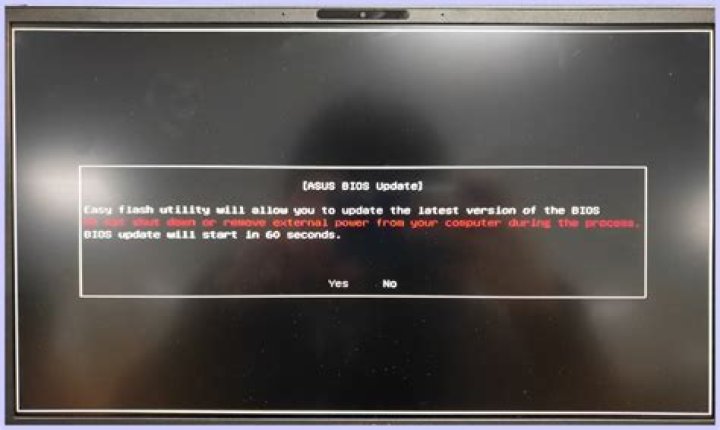 What happens when BIOS update is interrupted / not completed?