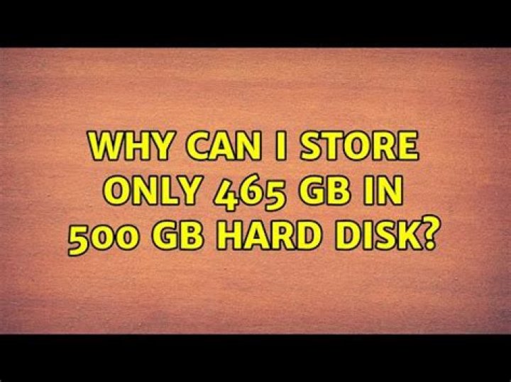 Why can i store only 465 GB in 500 GB hard disk? [duplicate]