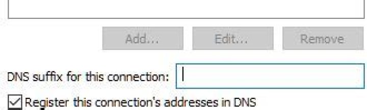 Why "Connection-specific DNS Suffix" is only (default) available for wired connection, not for wireless
