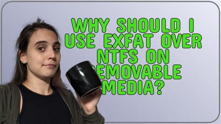 Why should I use exFAT over NTFS on removable media?