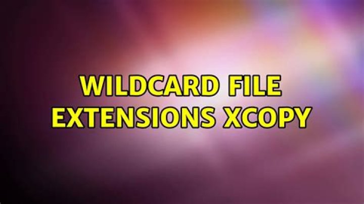 Wildcard file extensions xcopy