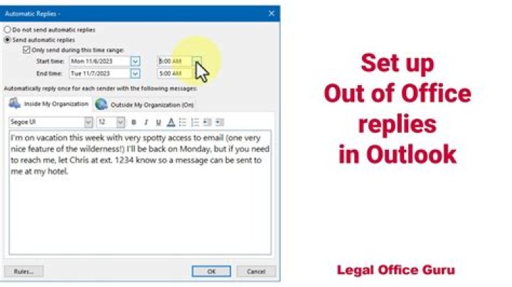 Will Outlook out-of-office reply go to mailing lists?