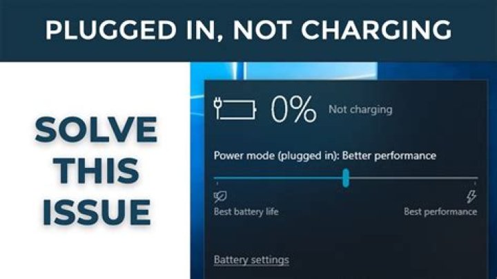 Windows 10, HP laptop battery "plugged in, not charging"