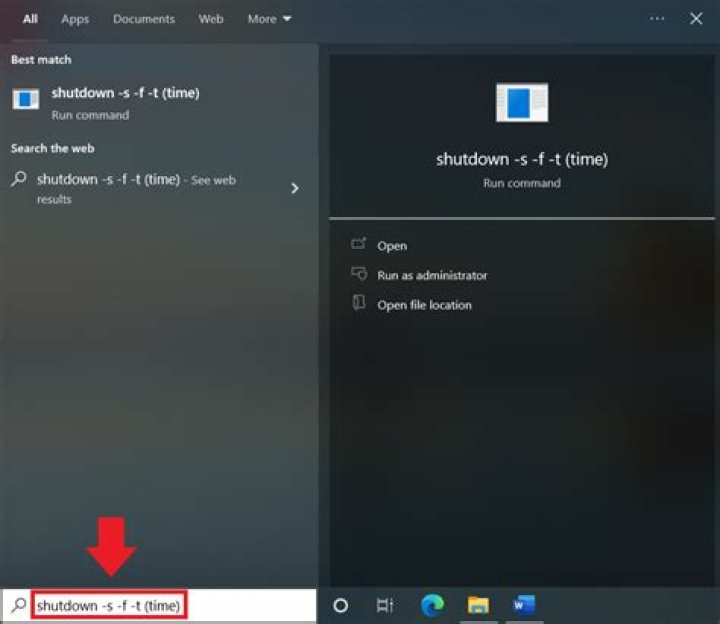 Windows 10 shutdown option