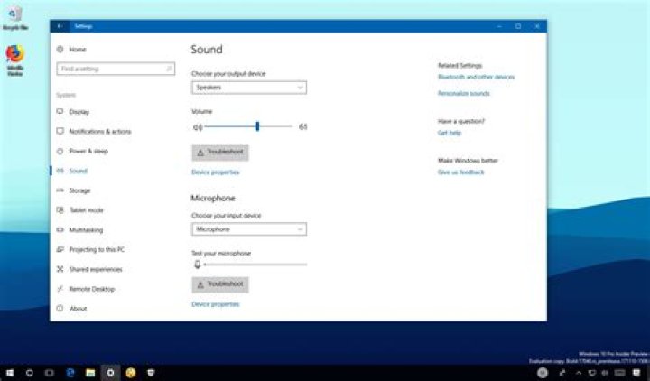Windows 10 Sound Settings