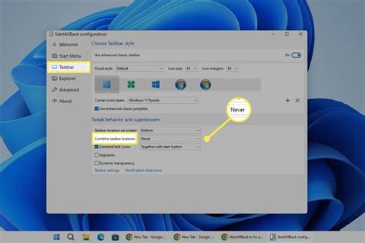 Windows 11 Task Bar Settings