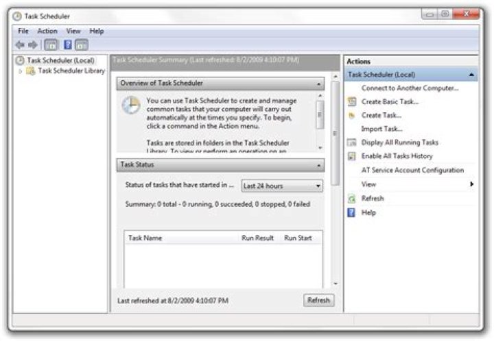 Windows 7 Task Scheduler doesn't list my custom task(s)