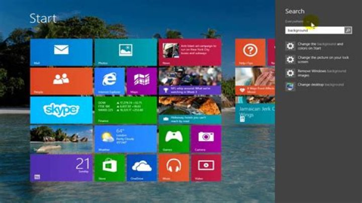 windows 8.1 personalize start screen background