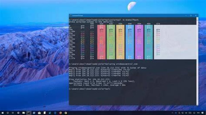Windows cmd appearance properties