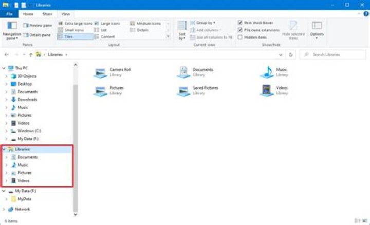 Windows Explorer Libraries