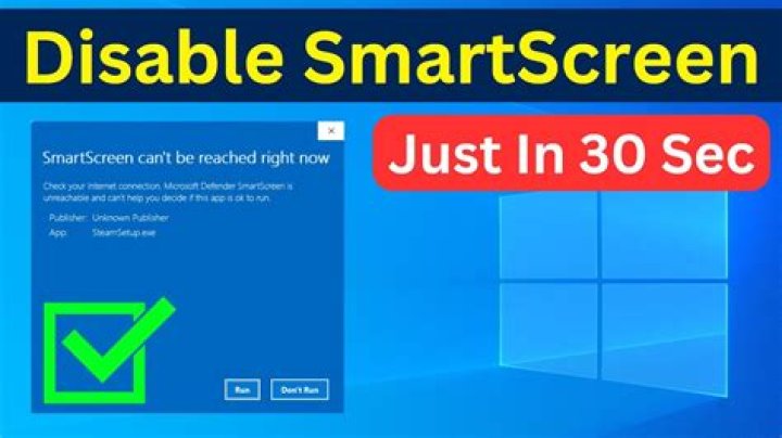 Windows Smart Screen can't be reached in Windows 10?