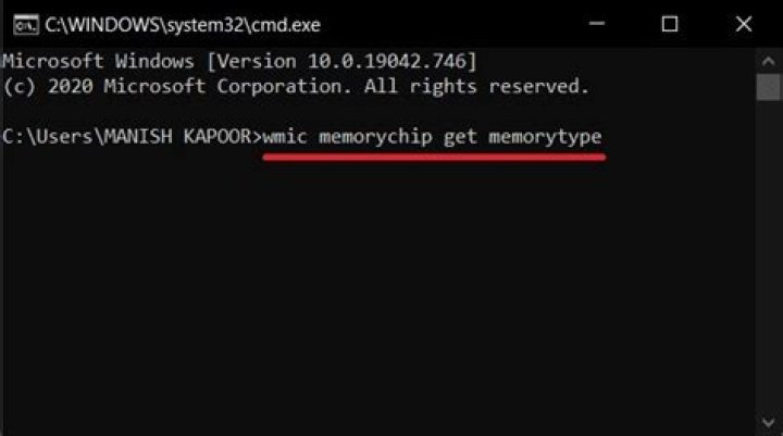 wmic MemoryChip output