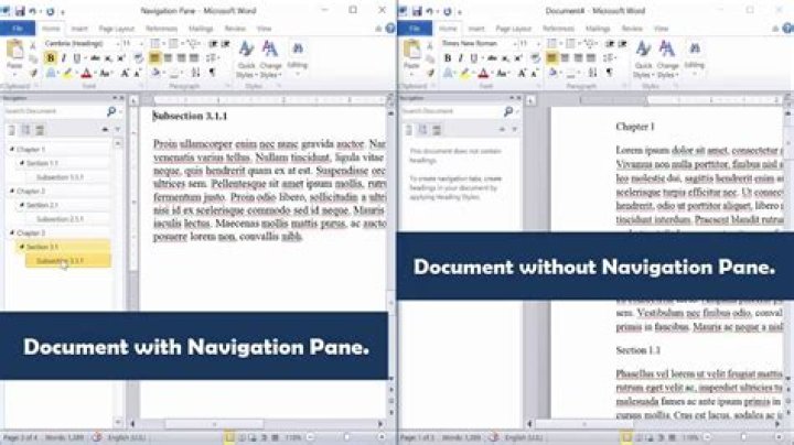 Word 2013 - Navigation Pane checkbox