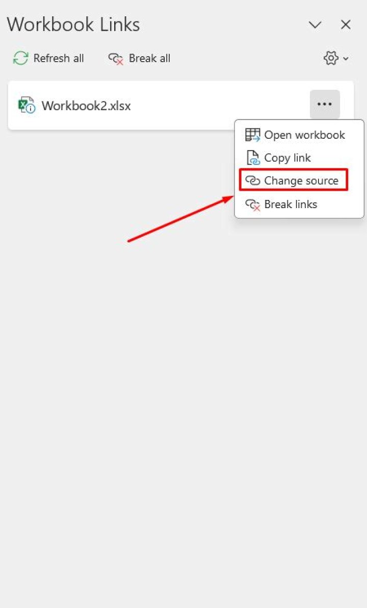 Workbook with external link
