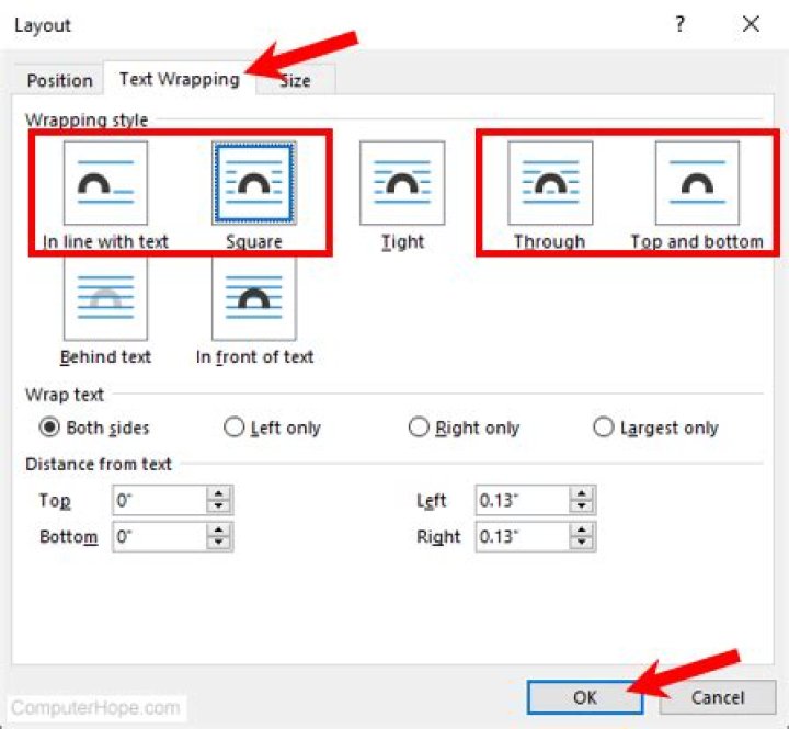 Wrap Text to Square