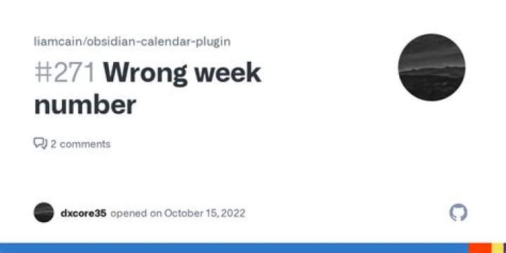 Wrong week number