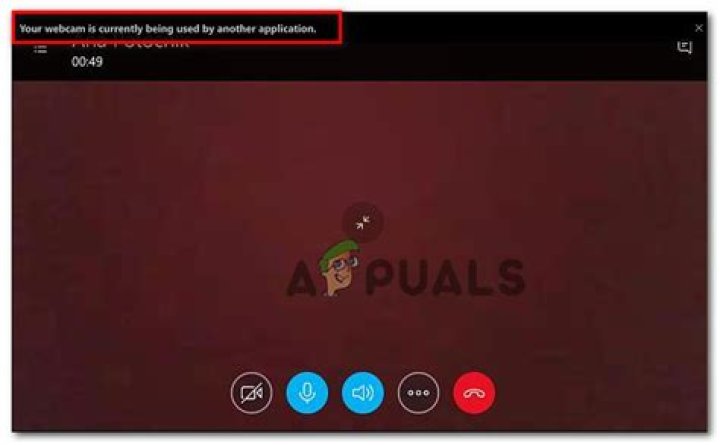 Your webcam is currently being used by another application?