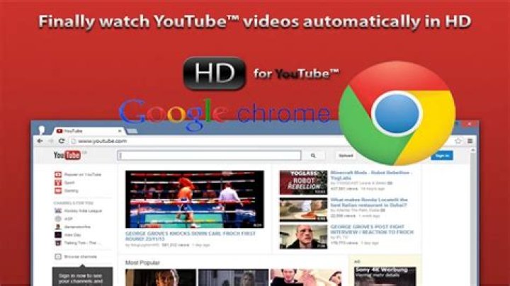 YouTube video in Chrome